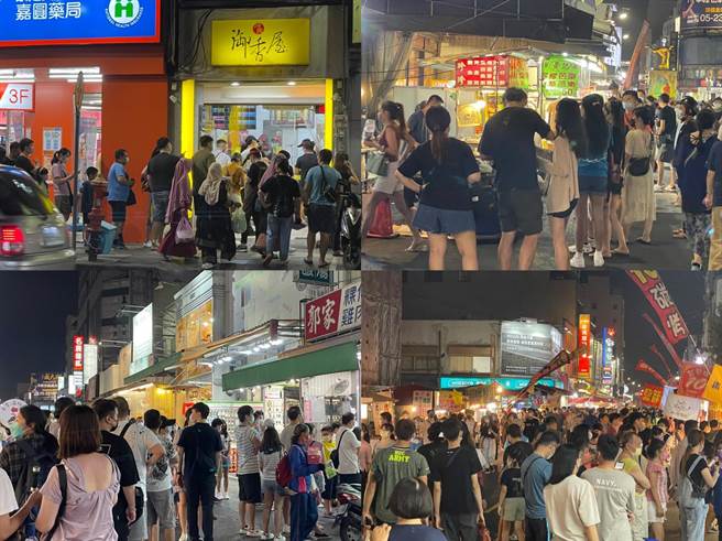 过完中秋升三级？网友直击嘉义夜市被挤爆，画面曝光让眾人吓傻，直呼这种群聚比烤肉还可怕。(图/截自脸书绿豆嘉义人)
