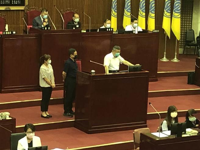 柯文哲赴議會備詢。（楊亞璇攝）