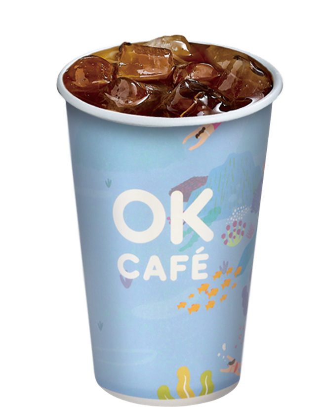 OK超商凭振兴五倍劵预订留存联，8杯大庄园拿铁200元。（OK提供）