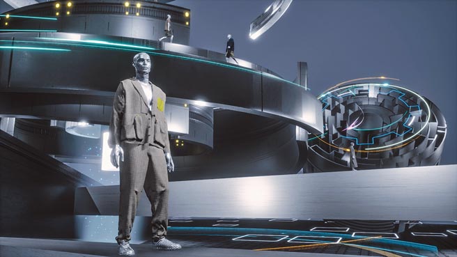 oqLiq於倫敦時裝周上，以3D虛擬秀發表2022春夏系列新作。（oqLiq提供）