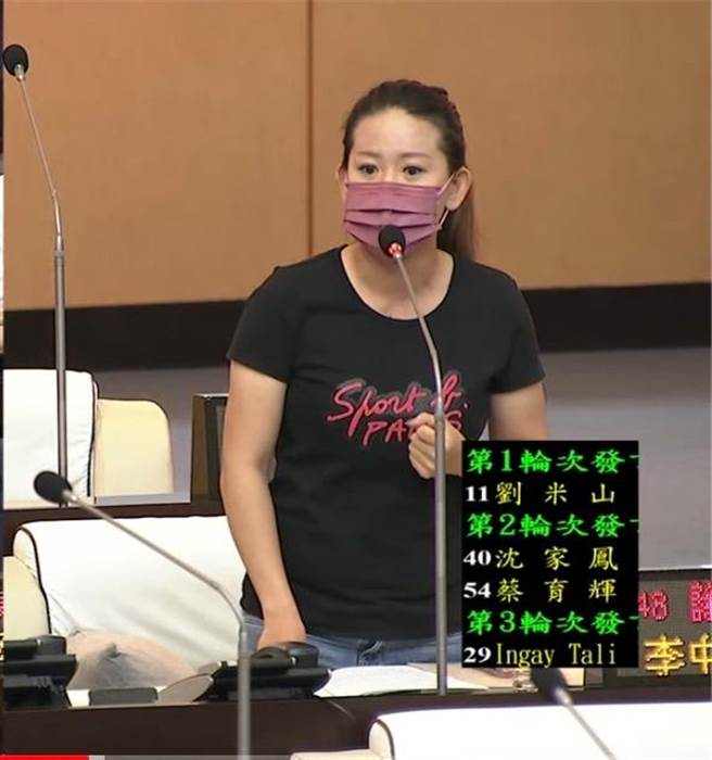 李中岑呼吁台南市政府将体育处升格为体育局。（国民党团提供／曹婷婷台南传真）