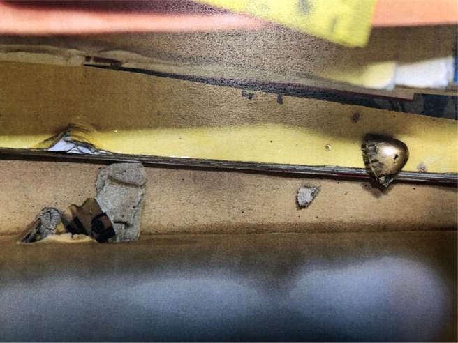 现场弹头照片。（读者提供／刘秀芬台南传真）