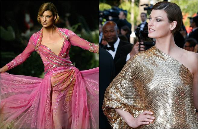 琳达伊凡吉莉丝塔拥有高冷美艷外型，是指标性超模。(图／达志提供)