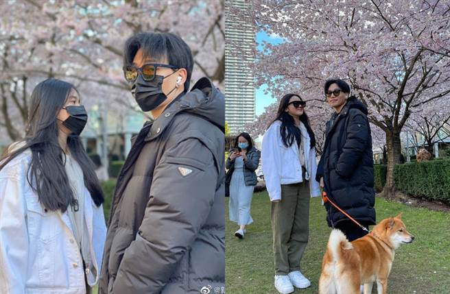 陈坤儿子先前晒跟女友照片。（图／翻摄自新浪娱乐微博）