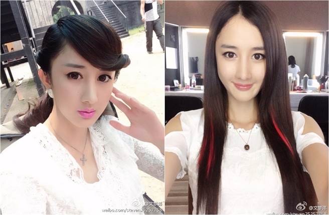 文梦洋早期的模样，比起现在明显自然很多。(取材自文梦洋微博)