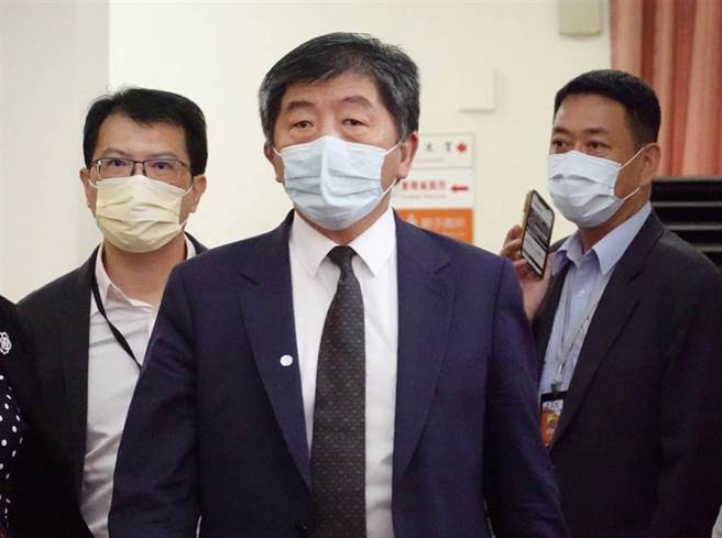 衛福部長陳時中(中)。（姚志平攝）