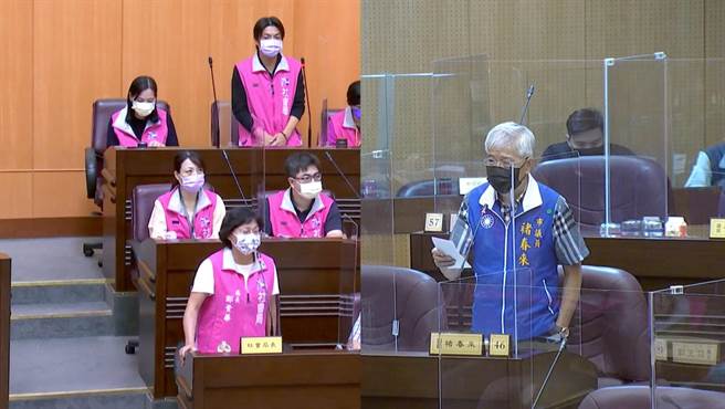 市議員褚春來接獲民眾陳情指出，有安置機構7孩子集體出走的情形，質詢社會局了解狀況。（陳夢茹翻攝）