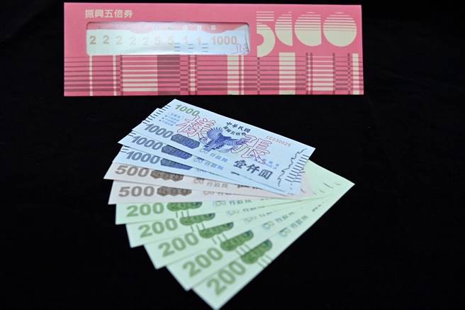 紙本振興五倍券。（行政院提供）