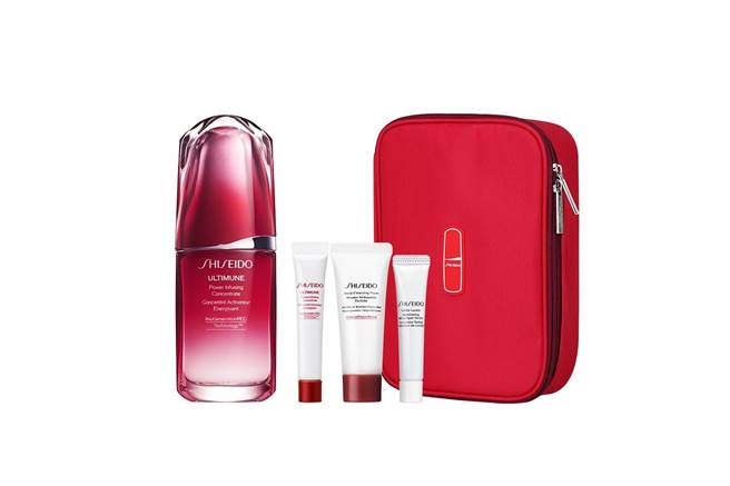 资生堂限时活动购买红妍超导循环肌活露50ml，赠价值1500元「红色能量旅行组」。（资生堂提供）