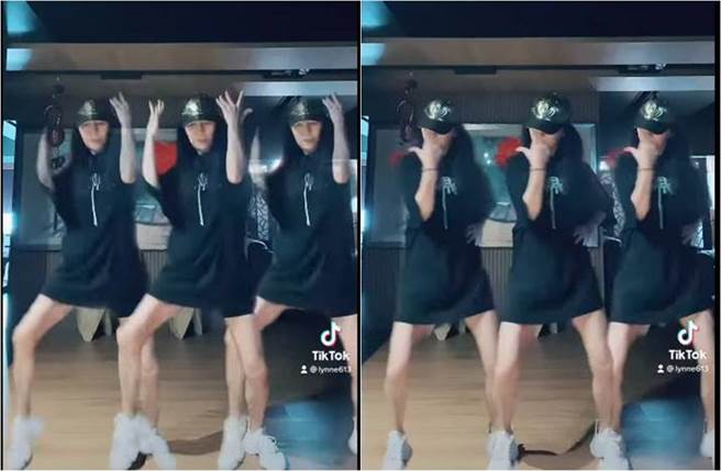 方文琳辣玩下衣失踪热舞，一双美腿相当抢镜。（图／取材自方文琳脸书）