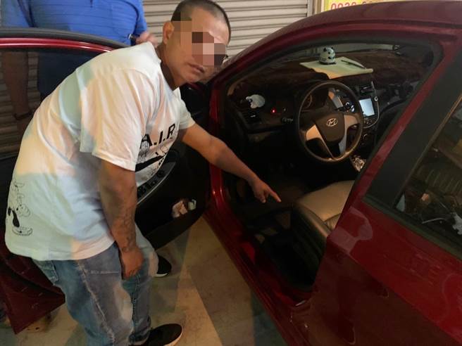 施嫌坦承將鋼珠槍放在腳踏板上。（讀者提供／程炳璋台南傳真）