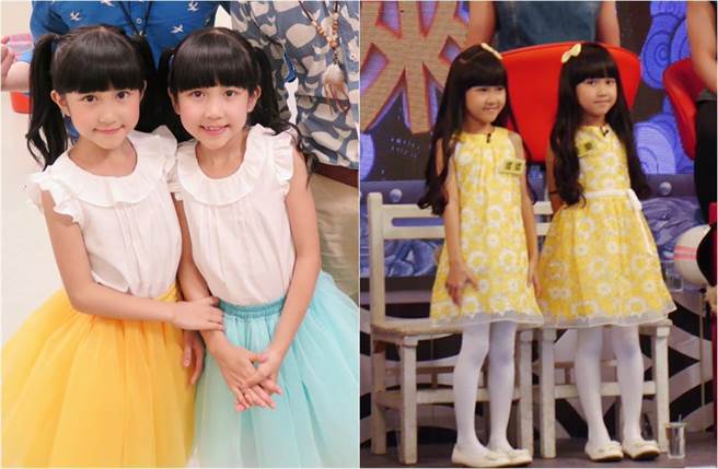 樂樂和媃媃小時候模樣超萌。（圖／取材自雙胞胎樂樂媃媃臉書）