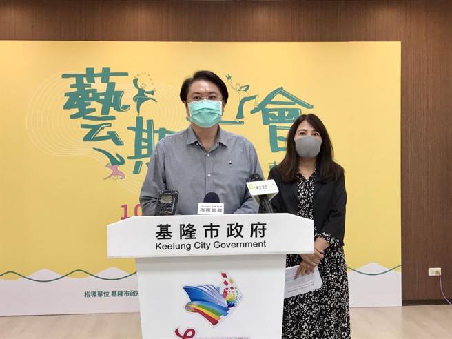 基隆市长林右昌指出，基隆已连续48天「嘉玲」。（陈彩玲摄）