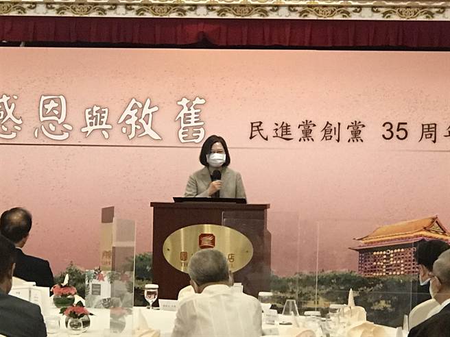 總統：國內出現一些更極端分化社會的言論，民進黨人要溝通和解。曾薏蘋攝