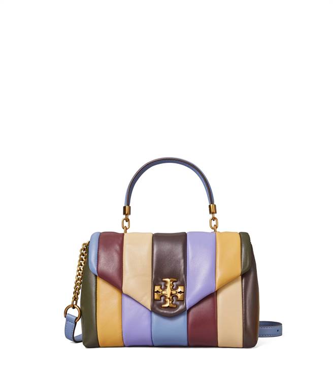 图四：Tory Burch 缤纷撞色直缝线Kira系列手提肩背包 (小) ， 2万7900元。（Tory Burch提供）