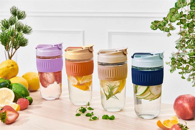 乐扣乐扣「清新北欧风两用耐热玻璃随行杯」推出四款新色。（乐扣乐扣提供）
