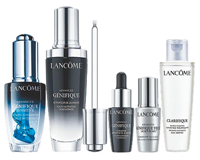 比漾廣場LANCOME超未來肌因安瓶組，價值9642元、特價6390元。（比漾廣場提供）