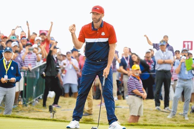 达斯汀强生今年莱德杯5战皆胜。（美联社）