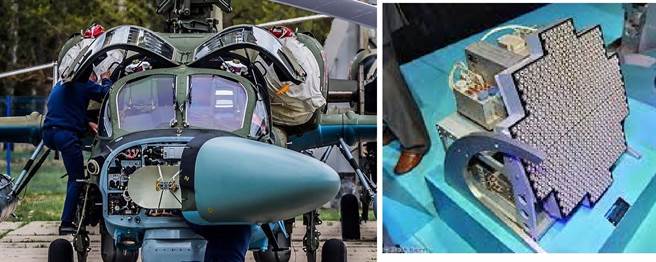 Ka-52机鼻内有一具空地两用搜索雷达，未来可能改成性能更好的相控阵雷达。(图/twitter)