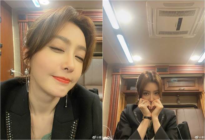 秦嵐放送福利曬自拍。（圖／取材自秦嵐微博）