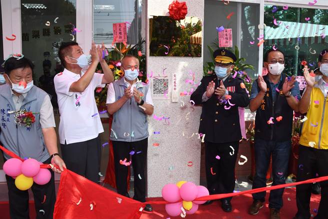 苗栗縣警局通霄分局烏眉所新建廳舍，30日由縣長徐耀昌等人主持啟用典禮。（苗栗縣警局供／謝明俊苗栗傳真）