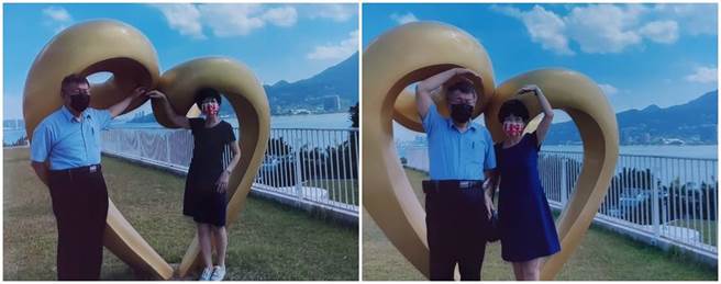 台北市长柯文哲妻子陈佩琪30日在脸书贴出她和柯P的出游照，并要网友猜猜在哪里？(取自陈佩琪脸书)