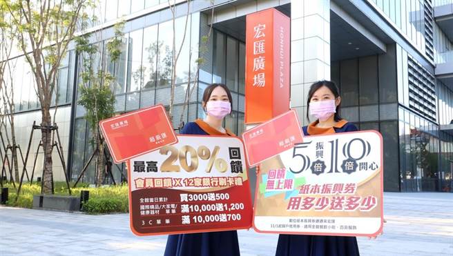 宏匯廣場10月7日至27日周年慶，明（1日）起超級匯會員預購開跑。(宏匯廣場提供)