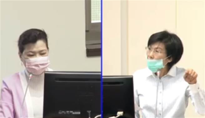 民進黨立委林岱樺29日在質詢時電爆經濟部長王美花。（取自立法院直播）