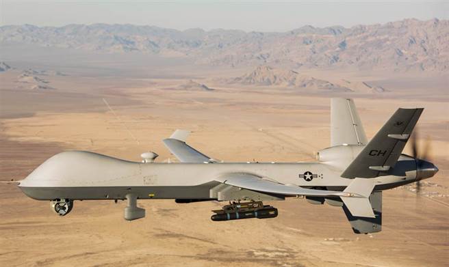 MQ-9「死神」（Reaper）無人機在內華達測試與訓練靶場（Nevada Test and Training Range）的資料照。（美國空軍）