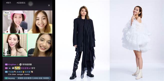 台湾7LIVERs莉子、刘恬君甜甜、马来西亚知名歌手李佩玲、陈颖恩举办线上跨国直播，演唱多首歌曲让粉丝大饱耳福。(图/17LIVE提供)