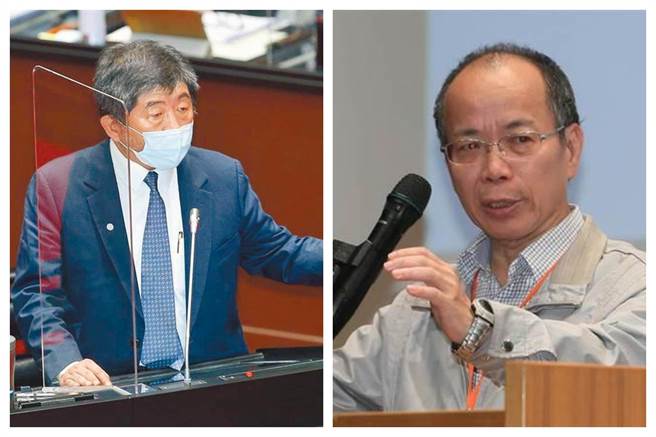卫福部长陈时中（左）和行政院政务委员张景森（右）。（中时合成照）
