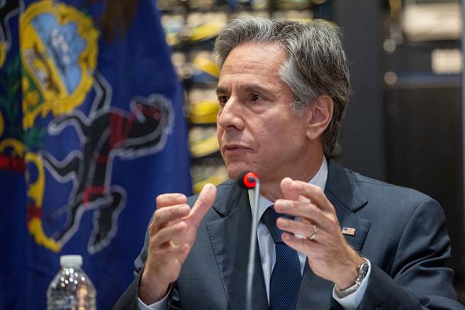 美国务卿布林肯指责中国任意拘禁他国公民，以遂政治目的。(图／路透社)