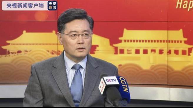 中国驻美大使秦刚。取自央视新闻