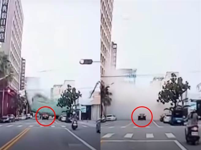 黑車駕駛的身分曝光，竟是花蓮縣新城鄉代表陳柏錩，陳柏錩之後在臉書報平安，「剛剛經歷了生死一瞬間，算下來只有差1、2秒，還好沒出意外」。（民眾提供）