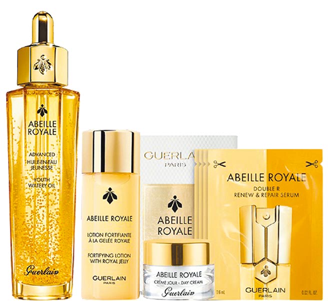 比漾广场GUERLAIN皇家蜂王乳平衡油3G大容量组，价值7415元、特价4770元。（比漾广场提供）