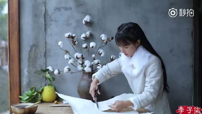 李子柒所构筑中国文化美学视角的田园风格视频并无十分特别之处，但她的视频拍摄用心与扎实程度几乎已到电影等级。（图／李子柒视频)