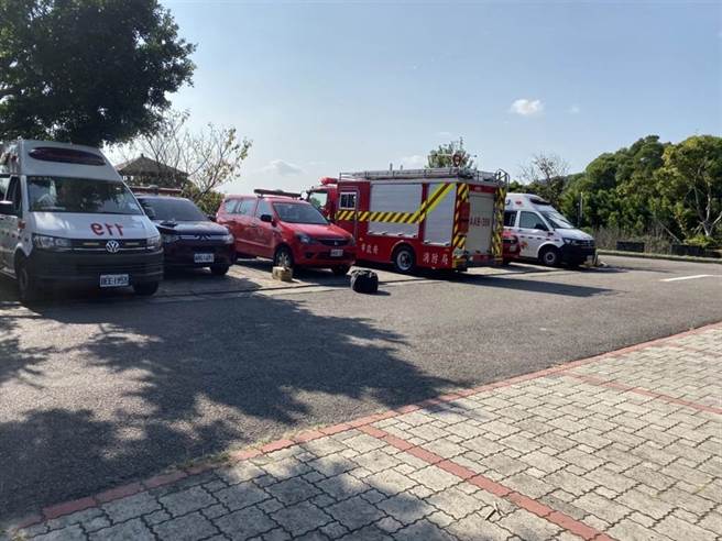 中正山停车场发生蜂群袭击登山民眾意外。（陈鸿伟翻摄）
