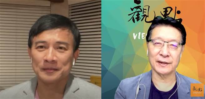 彭文正 (左)接受赵少康的专访。（取自「观点」直播）
