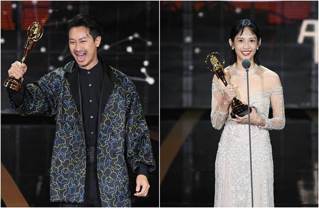 Darren、简嫚书夺最佳男、女配角奖。（三立电视提供）
