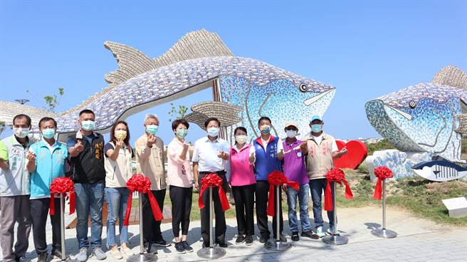 将军马沙沟地景广场3日举行开幕仪式。（张毓翎摄）