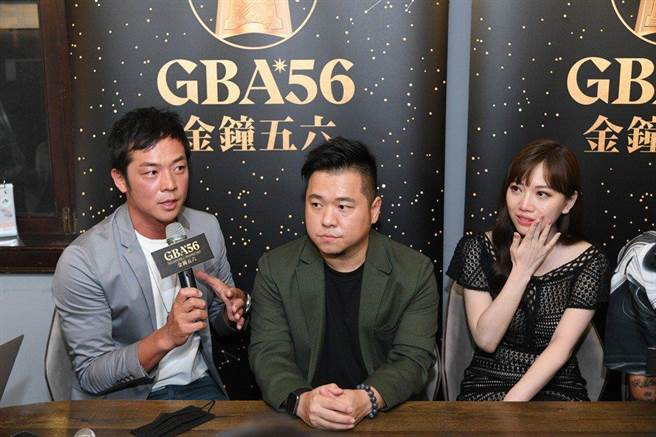 《全明星運動會》隊員姚元浩（左起）、製作人R ONE、蔡尚樺昨現身慶功宴，蔡尚樺還一度淚灑現場。（三立提供）