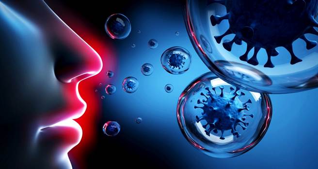 2项美国研究发现，Alpha、Delta等变种新冠病毒更具传染力，可能在于病毒在空气中能够更有效率地传播。（示意图／shutterstock）