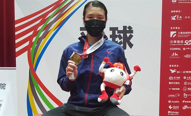 陈肃谕在全大运摘金后，于全中运、全运会、排名赛及全大运都有金牌。（陈筱琳摄）