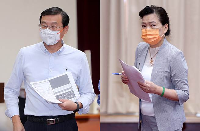 美國政府要求台積電等半導體製造商交出客戶、庫存及銷售資料等企業機密資料，國民黨立委曾銘宗4日在立法院質詢經濟部長王美花要不要硬起來，反過來跟美國intel也要求提供機密資料，並要王美花去跟AIT報告說有立委如此建議。王美花則回應，「謝謝建議，我沒有同意。」曾銘宗聽了則批王美花「遇到美國就軟了」。（合成圖，黃世麒攝）