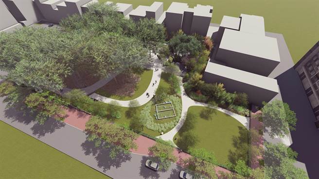 台中市保留北屯区三光里内大批百年荔枝老树，兼顾「生态功能」及「人本使用」下，打造台中首座荔枝老树公园。（模拟图台中市府提供／卢金足台中传真）