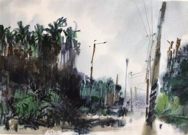 艺术家柯适中此次义卖作品，皆是近期创作、首次对外公开的风景水彩画。（图／柯适中提供）
