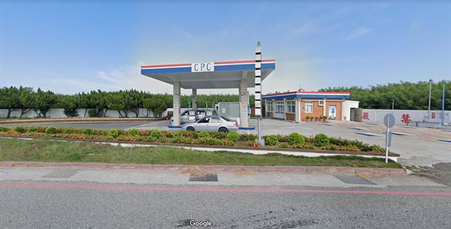 澎湖拖吊车忘收支柱扫毁加油亭，虚惊一场。图为西屿乡中油加油站。（示意图/撷自google地图）