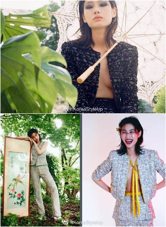 郑浩妍近日登上杂志辣秀纤细好身材。（图／微博@KoreaStyleUp ）