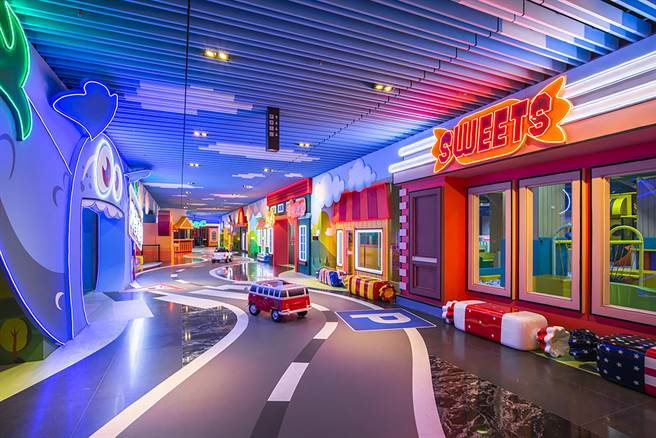 搶攻振興五倍券商機，台中軟體園區「異想新樂園」推出5000元振興券換10000元抵用券的超值方案。（台中軟體園區提供／黃國峰台中傳真）