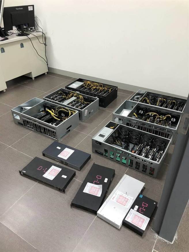 士林地检署侦办窃电案，查扣的挖矿机遭拍卖560万元，不法所得赔偿台电损失。（图／行政执行署士林分署提供）